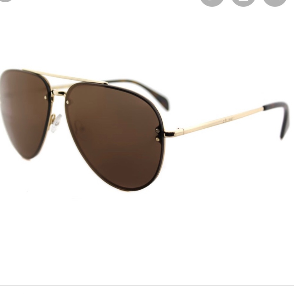 Celine Mirror/Gold Aviator Sunglasses